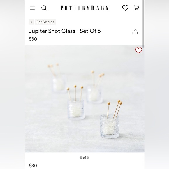 Jupiter shot glasses from Pottery Barn - Picture 2 of 4